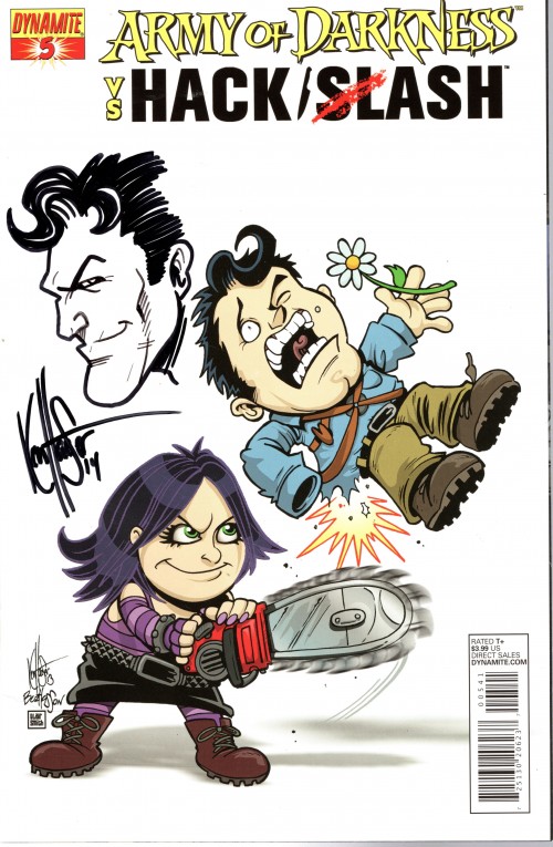 Army of Darkness vs Hack Slash #5 (2013) signed variant