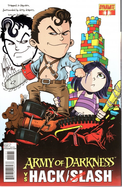 Army of Darkness vs Hack Slash #1 (2013) signed variant