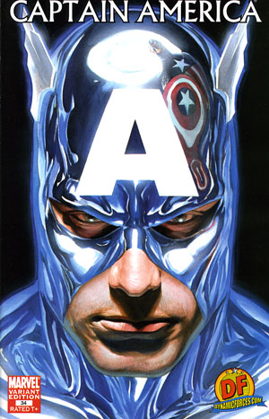 Captain America #34 (2005) signed alex ross DF cover